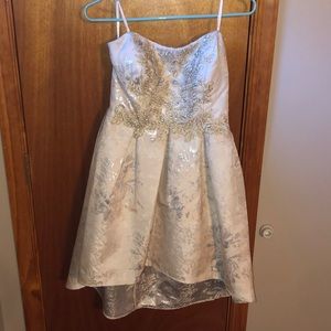 strapless homecoming dress